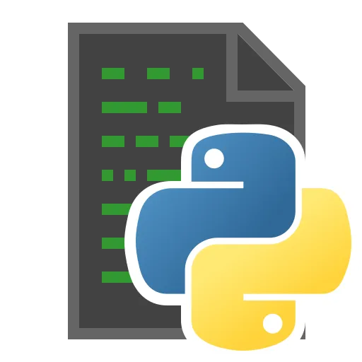An image showing an icon for a Python code file